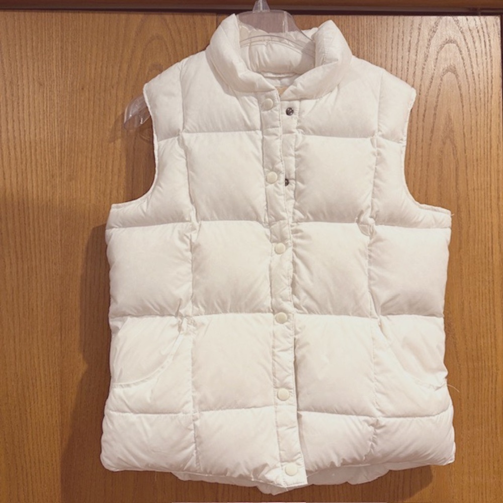 Covington White Down Vest, Large